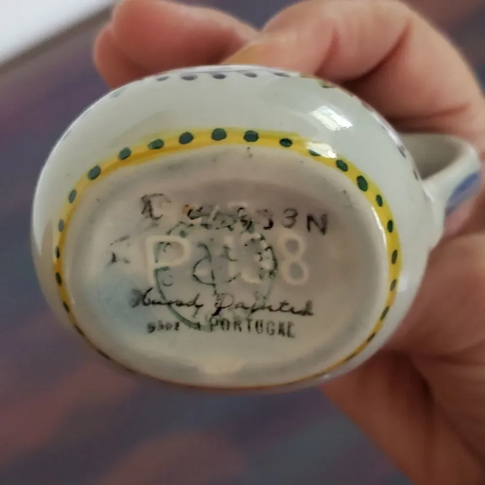 Small Vintage Decorative Porcelain Pitcher